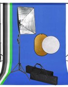 vidaXL Fotografické vybavenie so softboxami pozadím a reflektorom