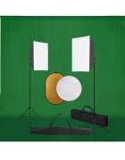 vidaXL Fotografické vybavenie so softboxami pozadím a reflektorom