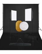 vidaXL Fotografické vybavenie so softboxami pozadím a reflektorom