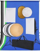 vidaXL Fotografické vybavenie so softboxami pozadím a reflektorom