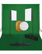 vidaXL Fotografické vybavenie so softboxami pozadím a reflektorom