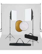 vidaXL Fotografické vybavenie so softboxami pozadím a reflektorom
