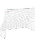 vidaXL Futbalová bránka biela 122x81x81 cm oceľová