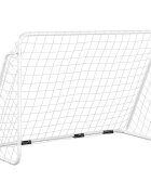 vidaXL Futbalová bránka so sieťou 180x90x120 cm oceľová biela