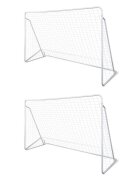 vidaXL Futbalové bránky oceľové 2 ks 240x90x150 cm