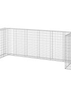 vidaXL Gabiónová stena na odpadkové koše oceľ 325x100x110 cm