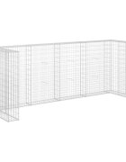 vidaXL Gabiónová stena na odpadkové košepozinkovaná oceľ 320x100x120cm