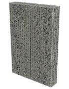 vidaXL Gabiónová stena s krytmi pozinkovaná oceľ 100x20x150 cm