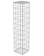 vidaXL Gabiónová stena s krytmi pozinkovaná oceľ 20x20x100 cm