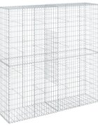 vidaXL Gabiónový kôš s krytom 200x50x200 cm pozinkované železo