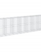 vidaXL Gabiónový kôš s krytom 700x100x200 cm pozinkované železo