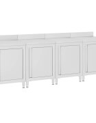 vidaXL Gastro pracovný stôl so skrinkami 240x60x96 cm nehrdzavejúca oceľ