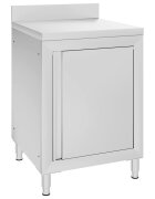 vidaXL Gastro pracovný stôl so skrinkou 60x60x96 cm nehrdzavejúca oceľ