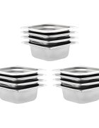 vidaXL Gastronádoby 12 ks GN 1/6 65 mm nehrdzavejúca oceľ