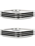 vidaXL Gastronádoby 8 ks GN 1/2 20 mm nehrdzavejúca oceľ
