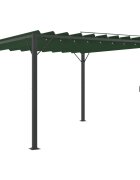 vidaXL Gazebo s lamelovou strechou 305 x 307 x 214 m Zelená