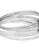 vidaXL Hadicové svorky 6 ks 91-220 mm 304 nerezová oceľ