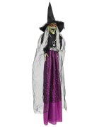 vidaXL Halloweenska visiaca čarodejnica SPOOKA Fialová 30 x 133 cm