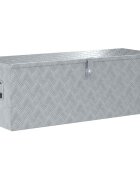 vidaXL Hliníková bednička 1105x385x40 cm strieborná