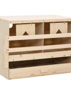vidaXL Hniezdo pre sliepky 2 priehradky 63x40x45 cm borovicové drevo