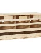 vidaXL Hniezdo pre sliepky 3 priehradky 72x33x38 cm borovicový masív