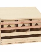 vidaXL Hniezdo pre sliepky 3 priehradky 72x33x54 cm borovicový masív