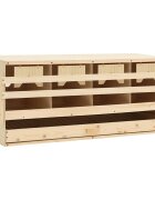 vidaXL Hniezdo pre sliepky 4 priehradky 106x40x45cm borovicový masív