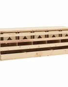 vidaXL Hniezdo pre sliepky 5 priehradiek 117x33x38cm borovicový masív