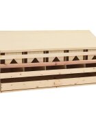 vidaXL Hniezdo pre sliepky 5 priehradiek 117x33x54cm borovicový masív