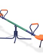vidaXL Hojdačka pre dve deti s 360-stupňovým otáčaním oranžová
