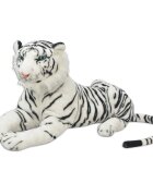 vidaXL Hračka plyšový tiger biely XXL