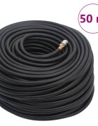 vidaXL Hybridná vzduchová hadica čierna 06" 50 m guma a PVC