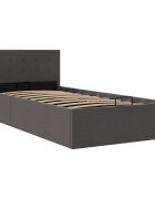 vidaXL Hydraulický posteľný rám+úložný priestor látka 90x200 cm