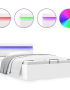 vidaXL Hydraulický posteľný rám+úložný priestor LED 120x200 cm