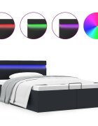vidaXL Hydraulický posteľný rám+úložný priestor LED 120x200 cm