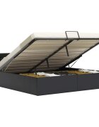 vidaXL Hydraulický posteľný rám+úložný priestor umelá koža 180x200 cm