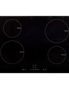 vidaXL Indukčná varná doska 4 platničky dotyková sklo 77 cm 7000 W