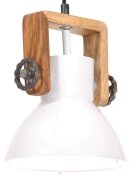 vidaXL Industriálna závesná lampa 25 W biela 19 cm okrúhla E27