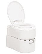 vidaXL Integrované kempingové WC biele 24+17 l HDPE a PP