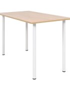 vidaXL Jedálenský stôl 120x60x73 cm dubová a biela farba