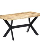 vidaXL Jedálenský stôl 160x80x75 cm masívne surové mangovníkové drevo