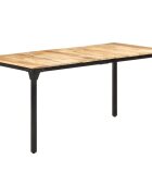 vidaXL Jedálenský stôl 160x80x76 cm surové mangovníkové drevo