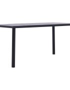 vidaXL Jedálenský stôl čierna a betónovo sivá 160x80x75 cm MDF