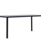 vidaXL Jedálenský stôl čierna a betónovo sivá 200x100x75 cm MDF