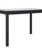vidaXL Jedálenský stôl čierny 114x71x75 cm masívne kaučukové drevo