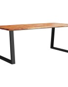 vidaXL Jedálenský stôl so živými hranami 200x90x75 cm akáciový masív
