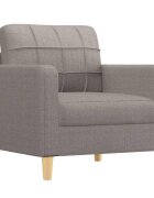 vidaXL Jednomiestna pohovka sivohnedá 60 cm látka