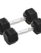 vidaXL Jednoručné činky 2 ks 4 kg celkové liatina