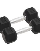 vidaXL Jednoručné činky 2 ks 6 kg celkové liatina