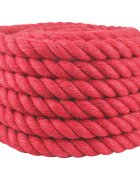 vidaXL Jutové lano 60 mm Červená 100% Tossa juta
